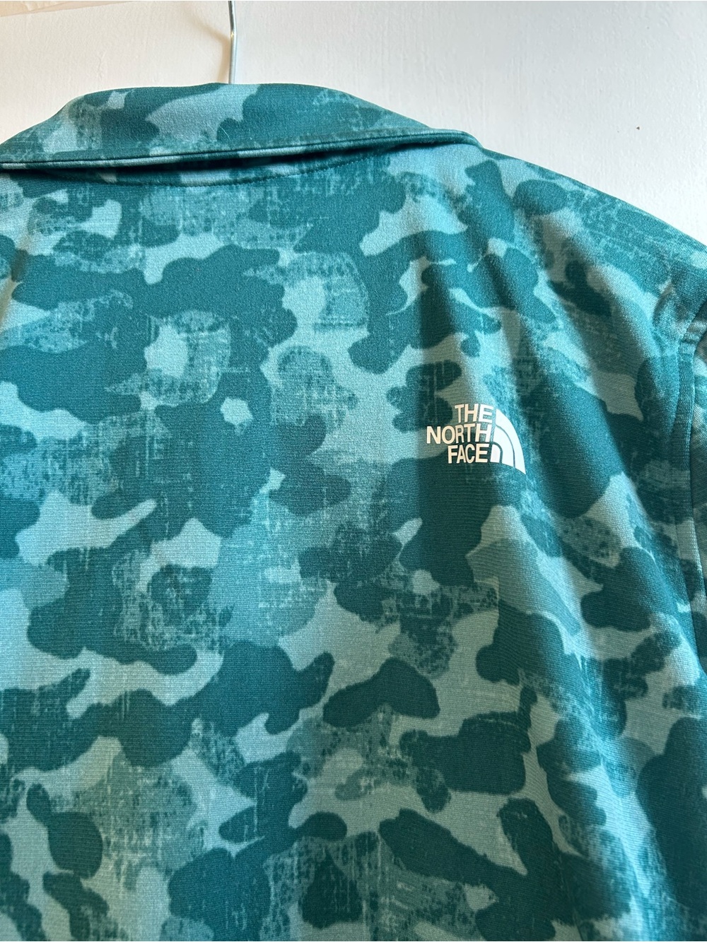 The North Face Teal Camo Half-Zip Fleece Pullover - Picture 4 of 5